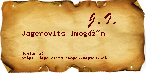 Jagerovits Imogén névjegykártya